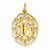 14k Gold #16 in Oval Circle Pendant, Pendants for Necklace