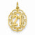 14k Gold #21 in Oval Pendant, Pendants for Necklace