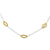 10K Two-Tone Flat Oval Link Chain W Diamond-Cut Pendant On Chain