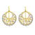 14k Two-tone Diamond-Cut Scroll Circle Earrings