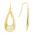 14k Two-Tone Polished Open Teardrop Dangle Earrings