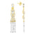 14k Two-Tone PolishedDC Beaded Dangle Earrings