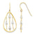 14k Fancy Teardrop Dangle, Jewelry Earrings