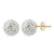 14k Yellow Gold 10.8mm Crystal Ball Post Earrings