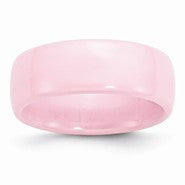 Ceramic Pink 8mm Polished Wedding Band