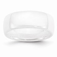 Ceramic White 8mm Polished Wedding Band