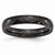 Ceramic Black 4mm Faceted Polished Wedding Band