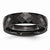 Ceramic Black 6mm Faceted Polished Wedding Band