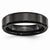 Ceramic Black Faceted and Beveled Edge 6mm Polished Wedding Band