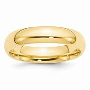 14k Yellow Gold 5mm Standard Comfort Fit Wedding Band