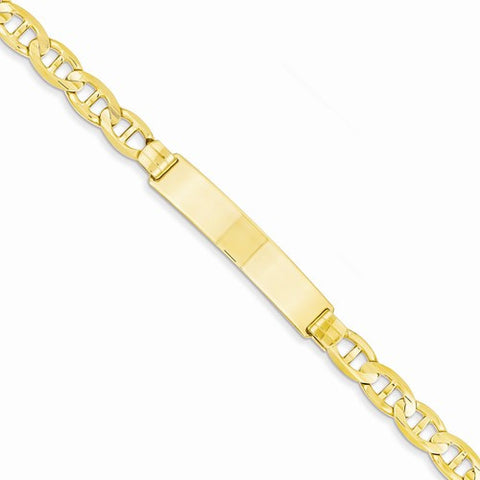 14K Yellow Gold Anchor Id Bracelet