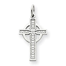 14k White Gold Celtic Cross Charm hide-image