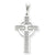 14k White Gold Celtic Cross Charm hide-image