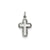 Polished Cross Charm in 14k White Gold