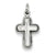 14k White Gold Polished Cross Charm hide-image