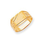 14k Yellow Gold Men's Signet Ring