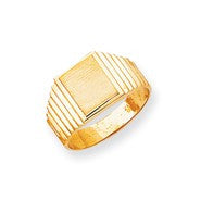 14k Yellow Gold Men's Signet Ring