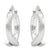 14k White Gold Overlaping PSDC Hoop Earrings