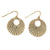 10K Yellow Gold Polished Ruffled Disc Earrings