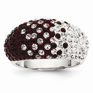 Sterling Silver Swarovski Elements College Station Spirit Ring