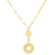 10K Yellow Gold Adjustable Link Bd & Hammrd Circle Necklace