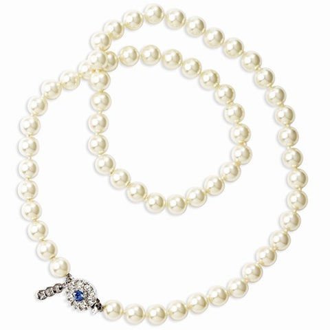 Single Strand Simulated Pearl Necklace