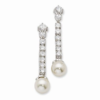 Simulated Pearl Drop Earrings