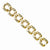 Gold Plated Swarovski Crystal with Bold Square Link Link Bracelet