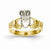 14k Two-tone Polished Claddagh Ring