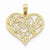 14k Gold Solid Talking Happy Birthday Heart Pendant, Pendants for Necklace