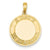 14k Gold Polished Faceted A Date To Remember Disc Charm hide-image