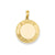 Polished Faceted A Date To Remember Disc Charm in 14k Gold