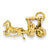 14k Gold Solid Polished 3-Dimensional Horse & Carriage Charm hide-image