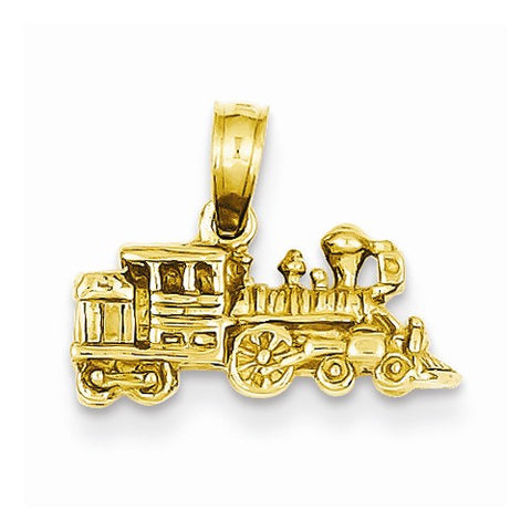 14k Gold 3-D Locomotive pendant, Adorable Pendants for Necklace