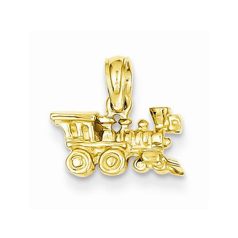 14k Gold 3-D Locomotive pendant, Dazzling Pendants for Necklace