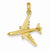 14k Gold 3-D Jet pendant, Delightful Pendants for Necklace