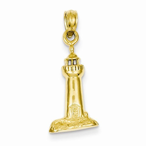 14k Gold Lighthouse pendant, Classy Pendants for Necklace