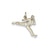 Solid Open-Backed Karate Male Charm in 14k White Gold