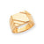 14k Yellow Gold Polished Diagonal Mens Signet Ring