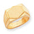 14k Yellow Gold Satin Mens Signet Ring