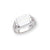 14k White Gold Mens Signet Ring