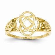 14k Yellow Gold Polished Womens Celtic Knot Ring