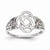 14k White Gold Womens Celtic Knot Ring