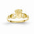 14k Yellow Gold Polished Womens Claddagh Ring