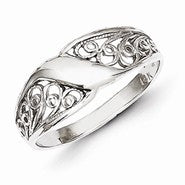 14k White Gold Filigree Ring