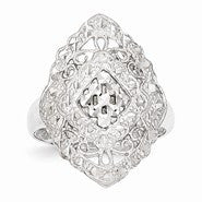 14k White Gold Filigree Ring