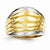 14k Yellow Gold & Rhodium Fancy Dome Ring