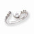 14k White Gold CZ Heart Toe Ring