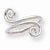 14k White Gold Swirl Toe Ring