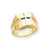 14k Two-tone Polished Cross on Top Mens Ring